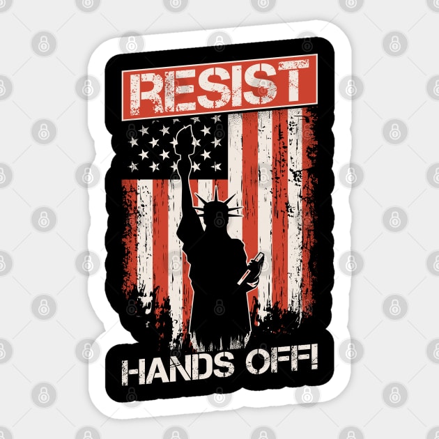 Resist - Hands Off Sticker by UrbanLifeApparel